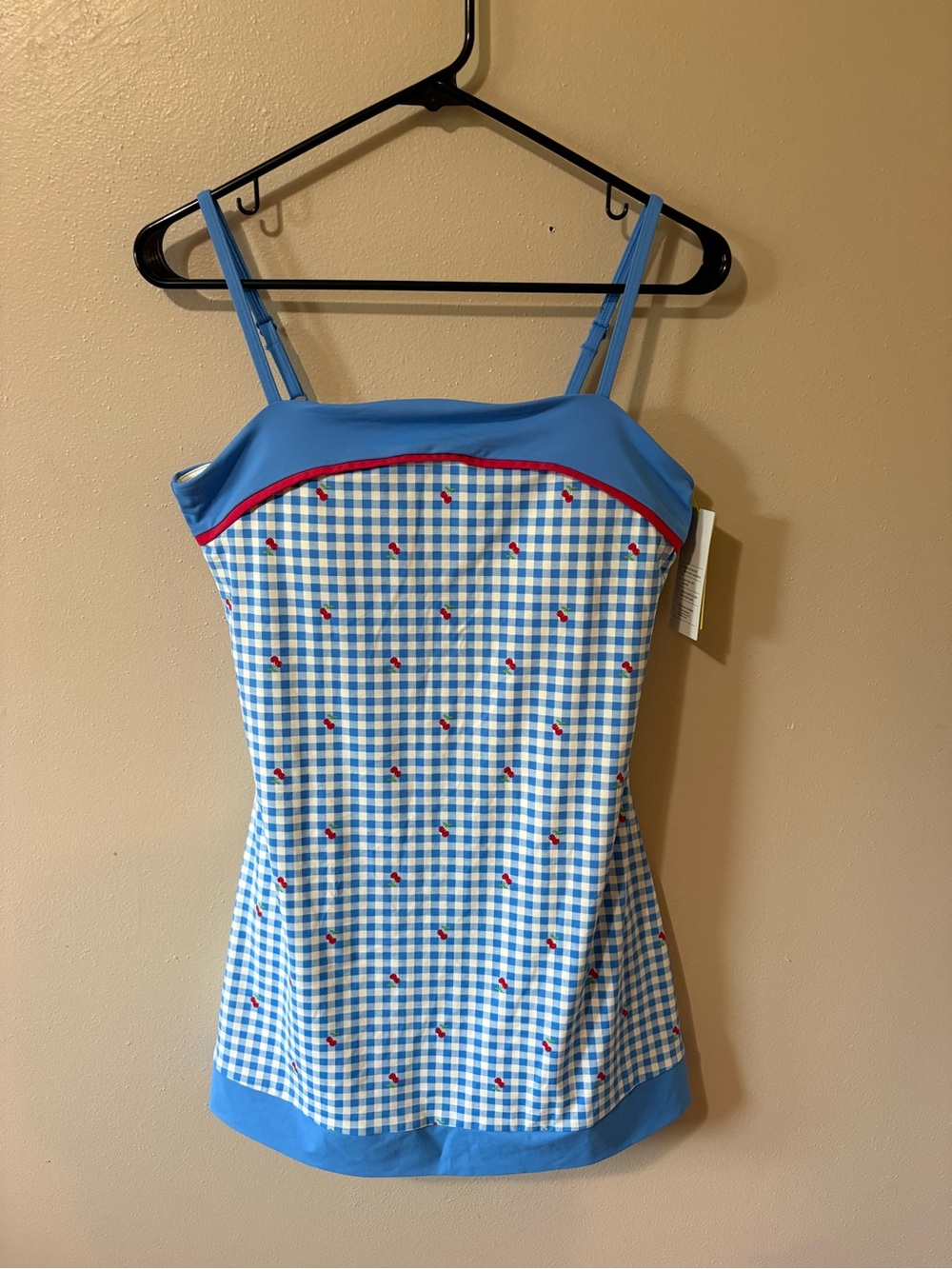All in Motion Everyday Soft Active Court Dress women’s size M Blue Gingham NWT!